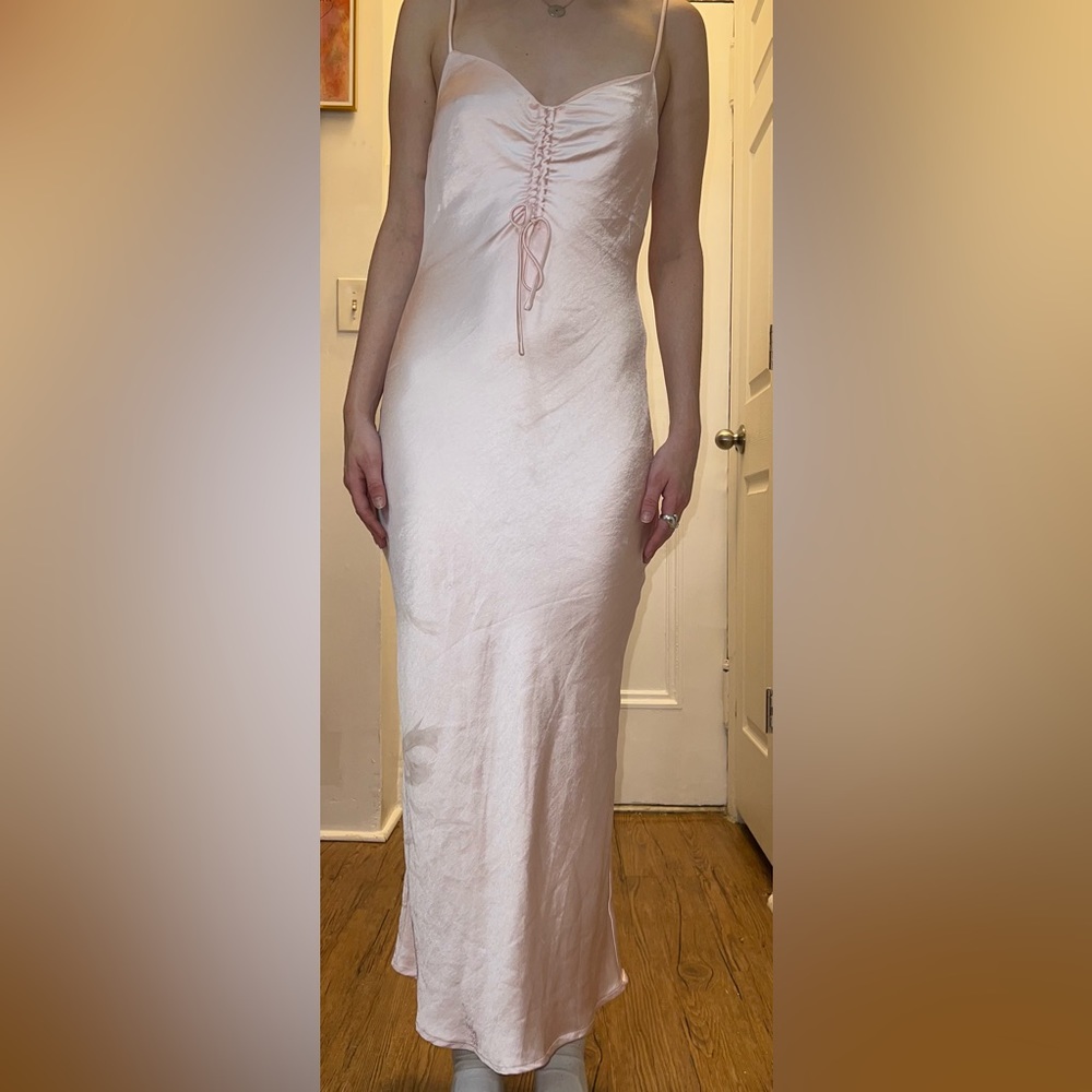 Long spaghetti strap princess polly dress. Beautiful on!